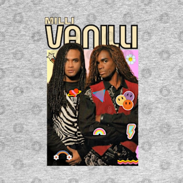 milli vanilli art 90s style retro vintage 80s by graphicaesthetic ✅